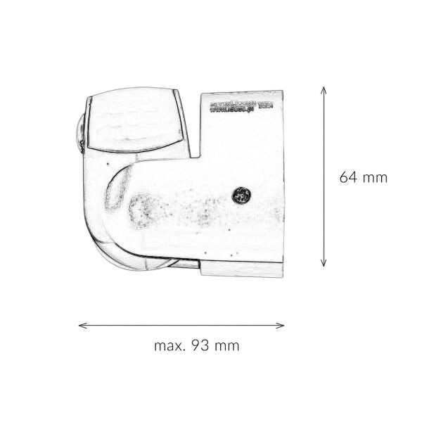 Bewegungsmelder für Außenleuchte IP65 B: 76 mm 180° / 360°