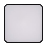 LED Deckenleuchte Schwarz B: 40cm H: 5,5cm 4000 K 1770 lm