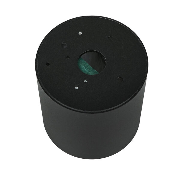 Außenleuchte Schwarz IP54 GU10 Ø 8 cm Aluminium Glas