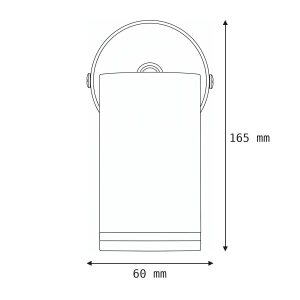Wandspot Weiß B: 6 cm klein schwenkbar 1-flammig GU10