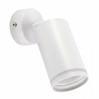 Wandspot Weiß B: 6 cm klein schwenkbar 1-flammig GU10