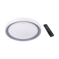 LED Deckenleuchte rund IP44 Silber Weiß Ø 51...