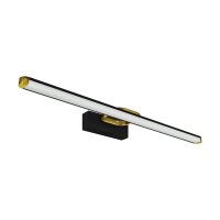 LED Wandlampe Schwarz Gold IP44 63 cm lang Edelstahl 4100 K