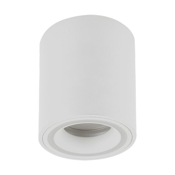 Deckenleuchte Weiß Ø 8 cm H: 10 cm Aluminium GU10 Aufputz
