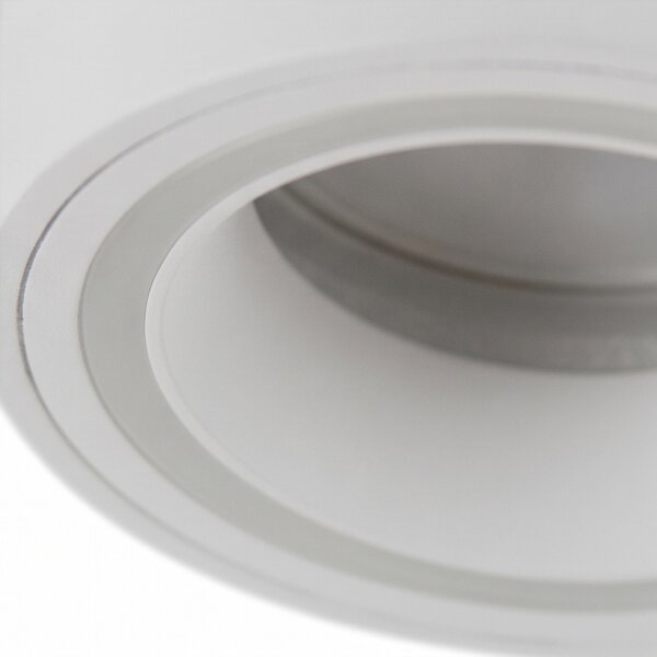 Deckenleuchte Weiß Ø 8 cm H: 10 cm Aluminium GU10 Aufputz