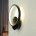LED Wandlampe Schwarz Ring Ø 19,5 cm Aluminium 4100 K