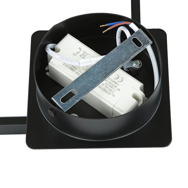 LED Wandlampe Schwarz H: 29 cm 4100 K dekorativ Metall