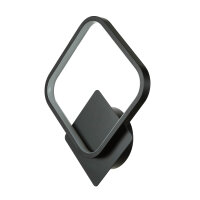 LED Wandlampe Schwarz H: 29 cm 4100 K dekorativ Metall