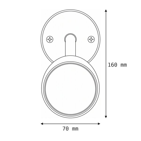 Wandlampe Weiß Ø 7 cm klein schwenkbar GU10 Metall Glas IP44