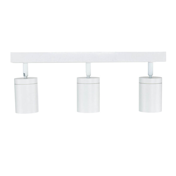 Deckenspot IP44 Weiß B: 39 cm klein 3-flammig GU10 schwenkbar