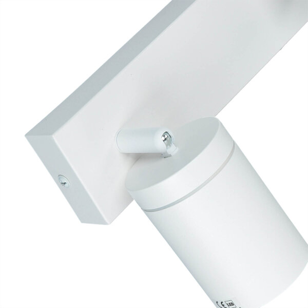 Deckenspot IP44 Weiß B: 39 cm klein 3-flammig GU10 schwenkbar