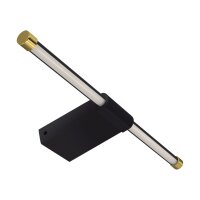 LED Wandlampe Edelstahl IP44 Schwarz Gold 4100 K B: 39,5 cm
