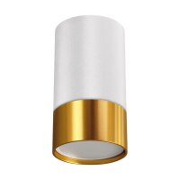 Deckenspot Weiß Gold GU10 Ø 5,5 cm H: 10 cm...