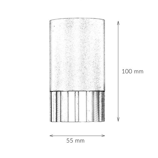 Deckenlampe klein Ø 5,5 cm H: 10 cm Schwarz Gold GU10 Aufputz