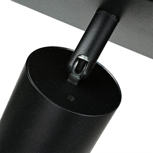 Deckenleuchte Metall B: 25 cm eckig 4x GU10 Schwarz Gold