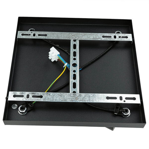 Deckenleuchte Metall B: 25 cm eckig 4x GU10 Schwarz Gold