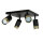 Deckenleuchte Metall B: 25 cm eckig 4x GU10 Schwarz Gold