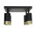 Deckenleuchte Metall B: 25 cm eckig 4x GU10 Schwarz Gold