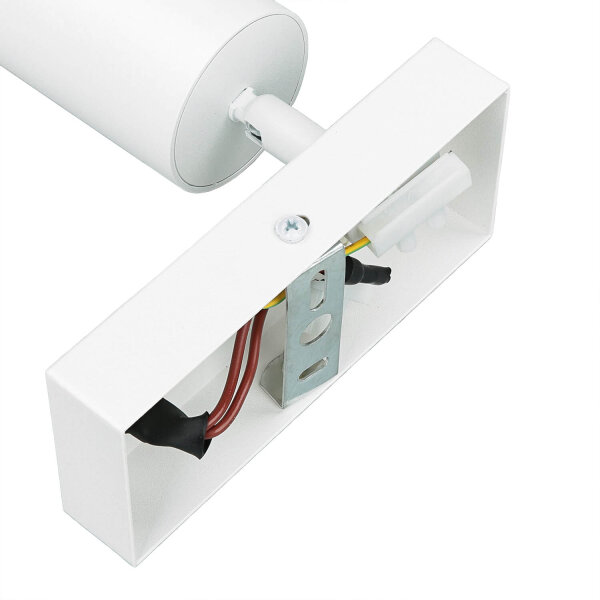 Wandspot Metall GU10 H: 14 cm Schalter schwenkbar Weiß Gold