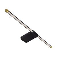 LED Wandlampe Edelstahl IP44 B: 60 cm groß Schwarz...