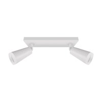 Deckenstrahler Weiß 2-flammig B: 26 cm GU10 schwenkbar