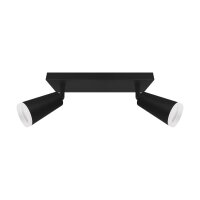 Deckenleuchte Schwarz B: 26 cm klein schwenkbar 2-flammig...