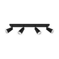 Deckenspot 4-flammig Schwarz B: 60 cm länglich...