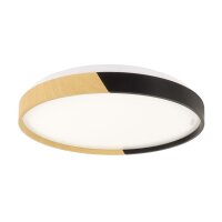 LED Deckenlampe Ø 48 cm IP44 4100 K Holz-Optik...