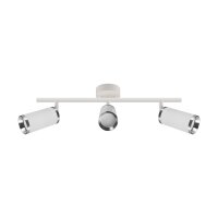 Deckenspot 3-flammig B: 46 cm Metall Weiß Chrom...