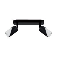 Deckenstrahler 2-flammig B: 26 cm Schwarz Weiß GU10...