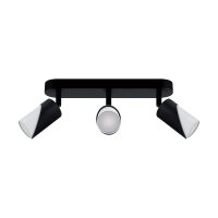 Deckenlampe Metall B: 26 cm in Schwarz Weiß...