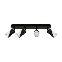 Deckenlampe GU10 59 cm lang schwenkbar 4-flammig Schwarz...