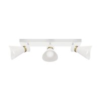 Deckenstrahler klein B: 38 cm 3-flammig E14 Weiß Gold