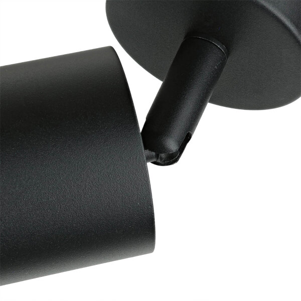 Wandlampe Metall Ø 7 cm klein schwenkbar GU10 in Schwarz Gold