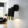 Wandlampe Metall Ø 7 cm klein schwenkbar GU10 in Schwarz Gold