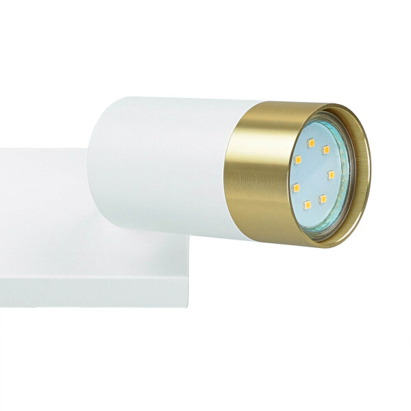 Deckenleuchte Metall B: 39,5 cm 3-flammig GU10 Weiß Gold