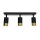 Deckenlampe 3-flammig B: 39,5 cm schwenkbar GU10 Schwarz Gold