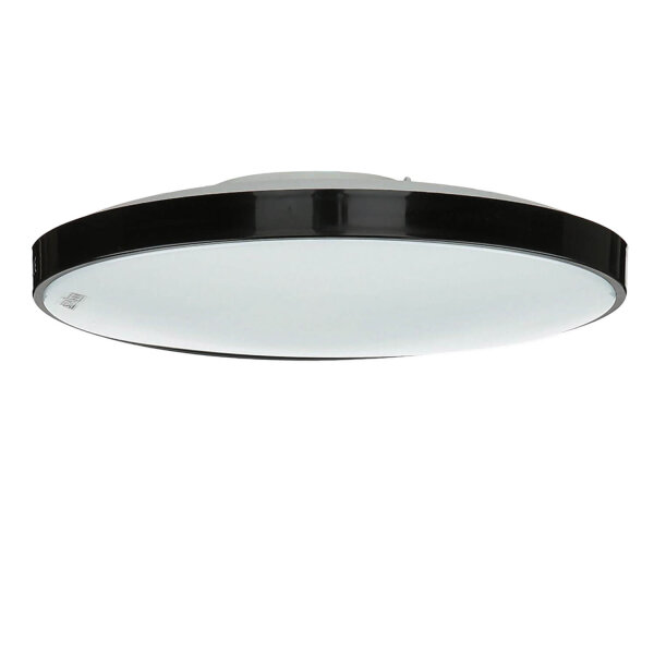 LED Deckenlampe Ø 23 cm H: 5 cm IP44 Schwarz Weiß 4000 K