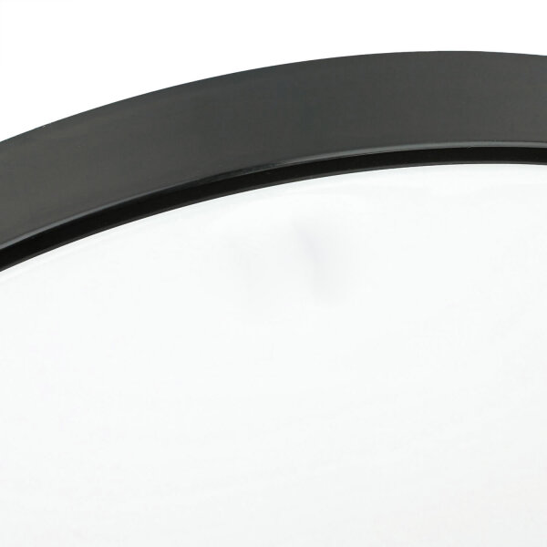 LED Deckenlampe Ø 23 cm H: 5 cm IP44 Schwarz Weiß 4000 K