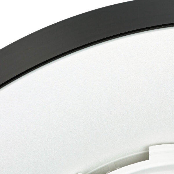 LED Deckenlampe Ø 23 cm H: 5 cm IP44 Schwarz Weiß 4000 K