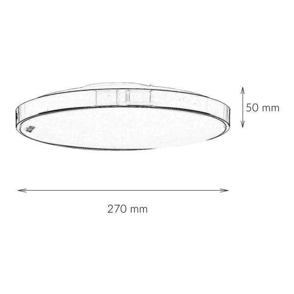 LED Deckenlampe Ø 27 cm IP44 4000 K 1300 lm neutralweiß