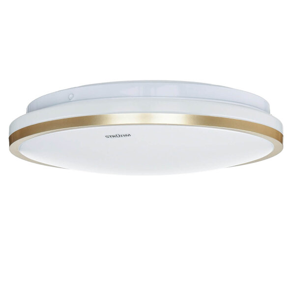 LED Deckenlampe rund Ø 28 cm 4000 K neutralweiß in Weiß Gold