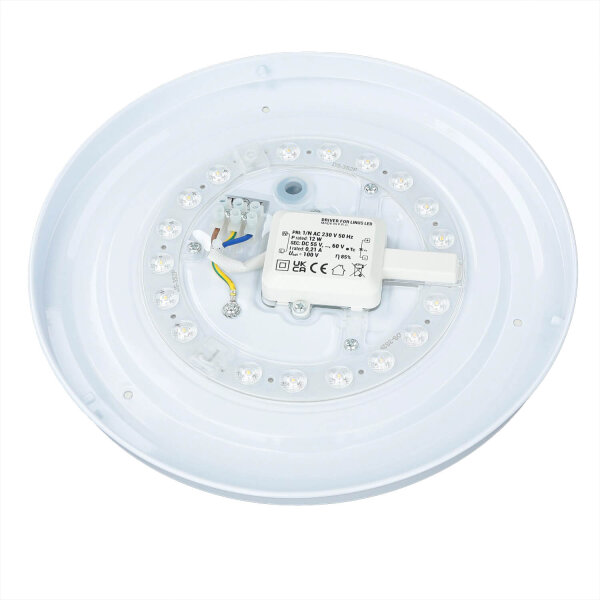 LED Deckenlampe rund Ø 28 cm 4000 K neutralweiß in Weiß Gold