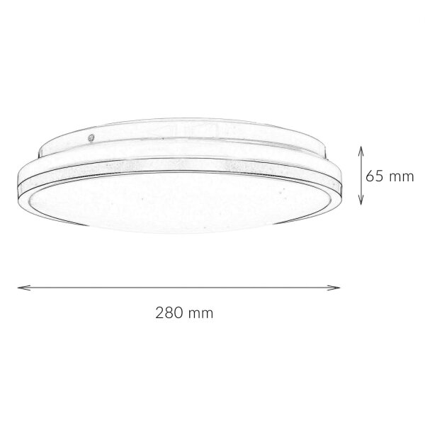 LED Deckenlampe rund Ø 28 cm 4000 K neutralweiß in Weiß Gold
