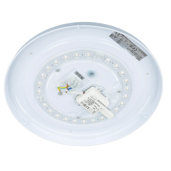 LED Deckenleuchte Weiß Gold Ø 33 cm rund 4000 K 1040 lm IVAN