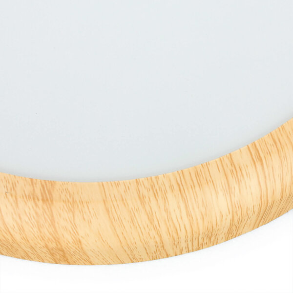LED Deckenleuchte Holz Optik Ø 25 cm rund 2 Lichtmodi