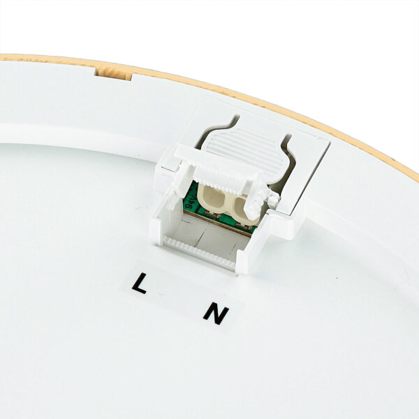 LED Deckenleuchte Holz Optik Ø 25 cm rund 2 Lichtmodi