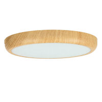 LED Deckenleuchte Holz Optik Ø 25 cm rund 2 Lichtmodi