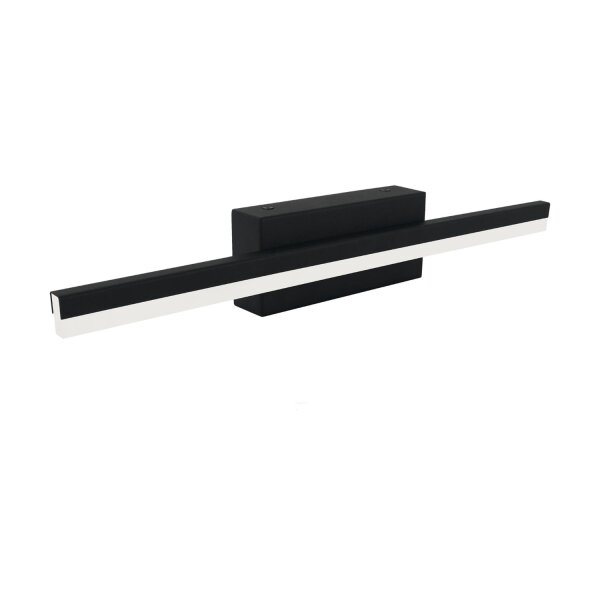 LED Wandlampe IP44 B: 40 cm Edelstahl 4000 K Schwarz