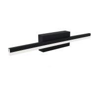 LED Wandlampe IP44 B: 40 cm Edelstahl 4000 K Schwarz